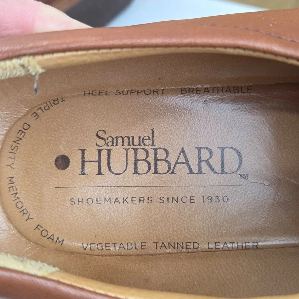 Samuel Hubbard Free Spirit Tan Leather Slip On Loafers Vibram Mens 9.5 M M2190